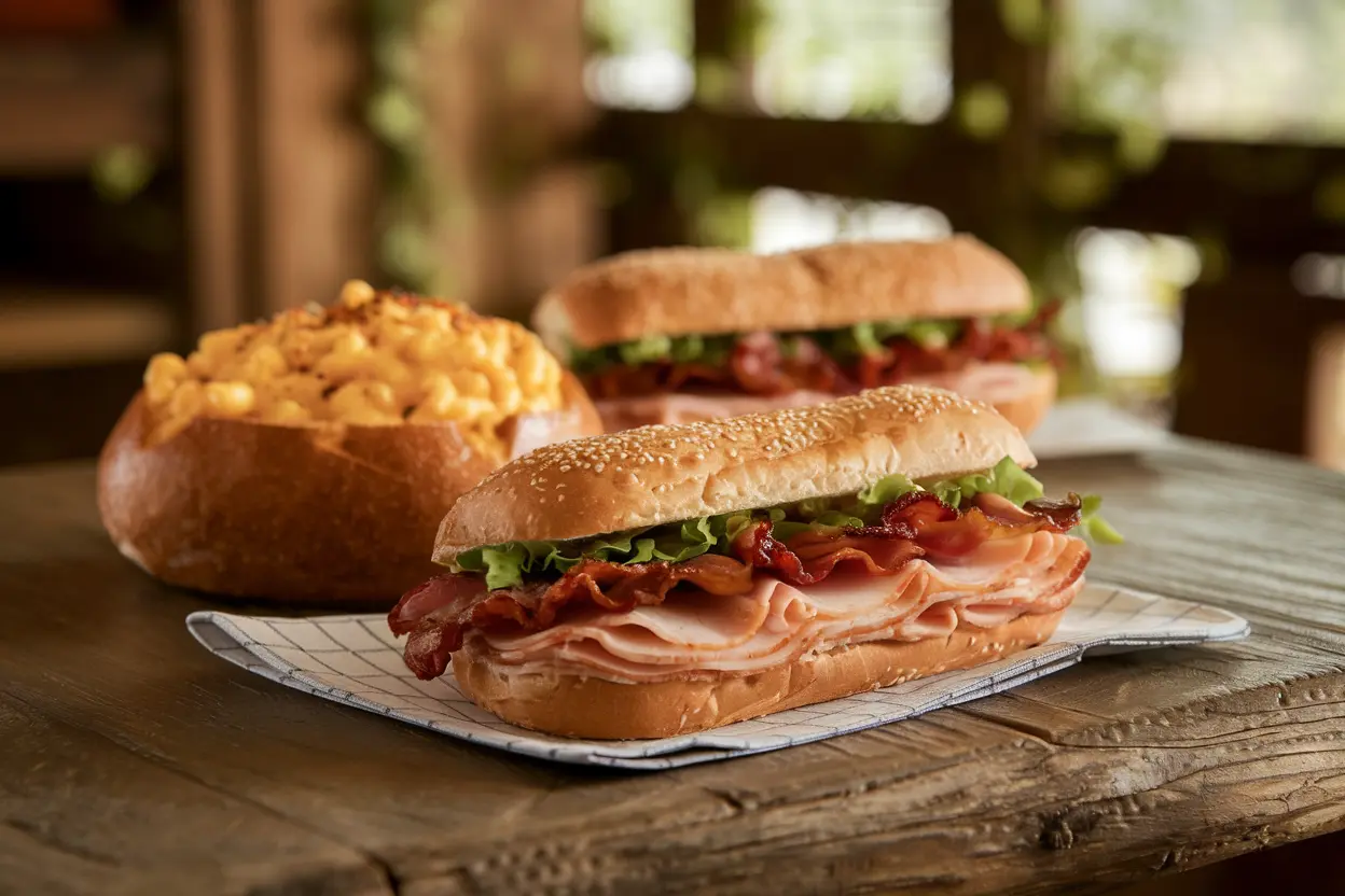 A delicious selection of unhealthy Panera foods, including high-calorie options.